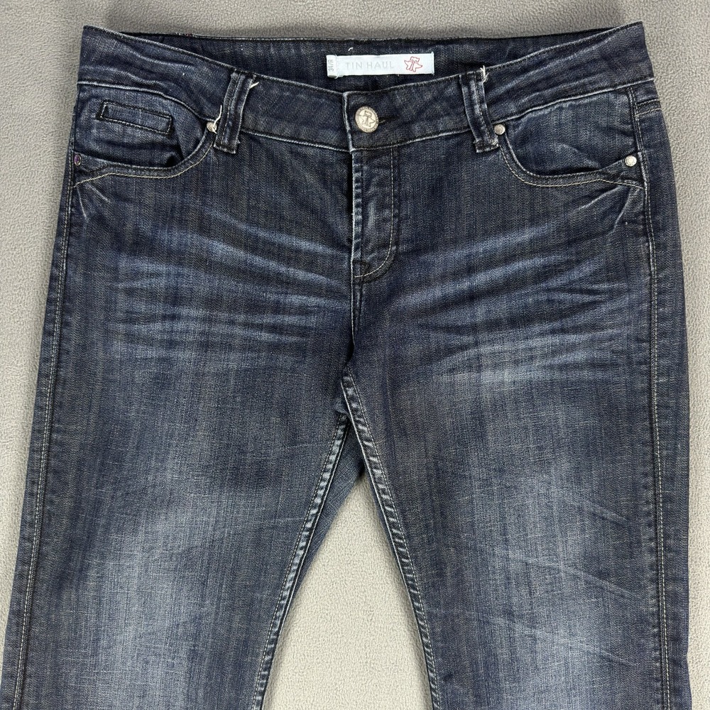 Tin Haul Jeans 34x33 Blue Bootcut Distressed Whiskered Cowgirl Western Rodeo - Picture 4 of 14